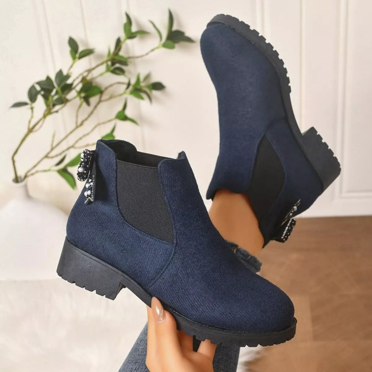 Round Toe Block Heels Boots - Lilixa.store