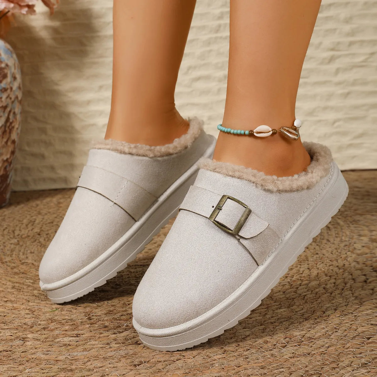 Round Toe Platform Slippers - Lilixa.store
