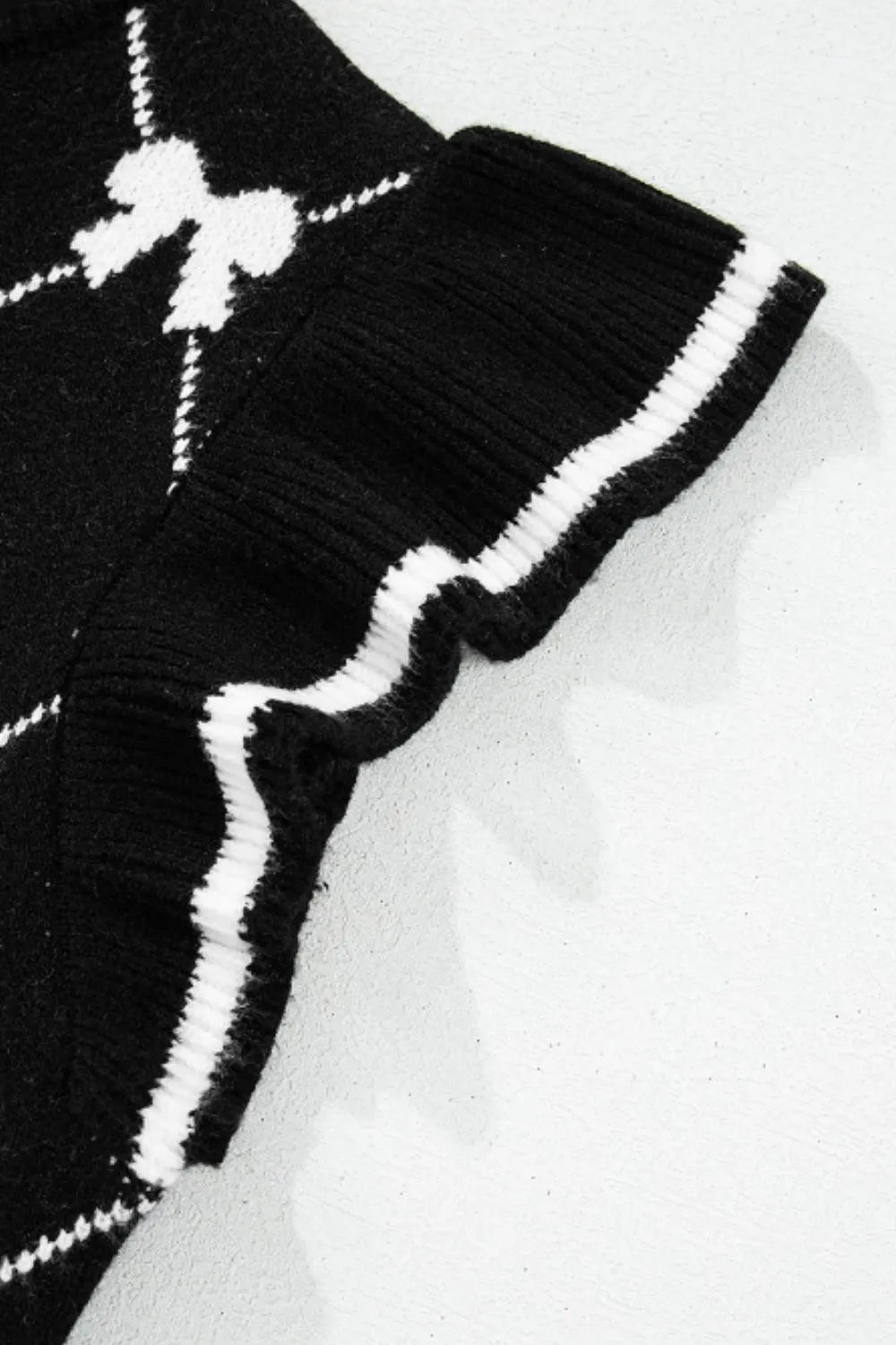 Bow Half Zip Sweater Vest - Lilixa.store