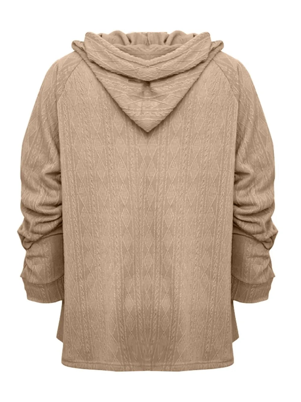 Full Size Drawstring Long Sleeve Hoodie - Lilixa.store