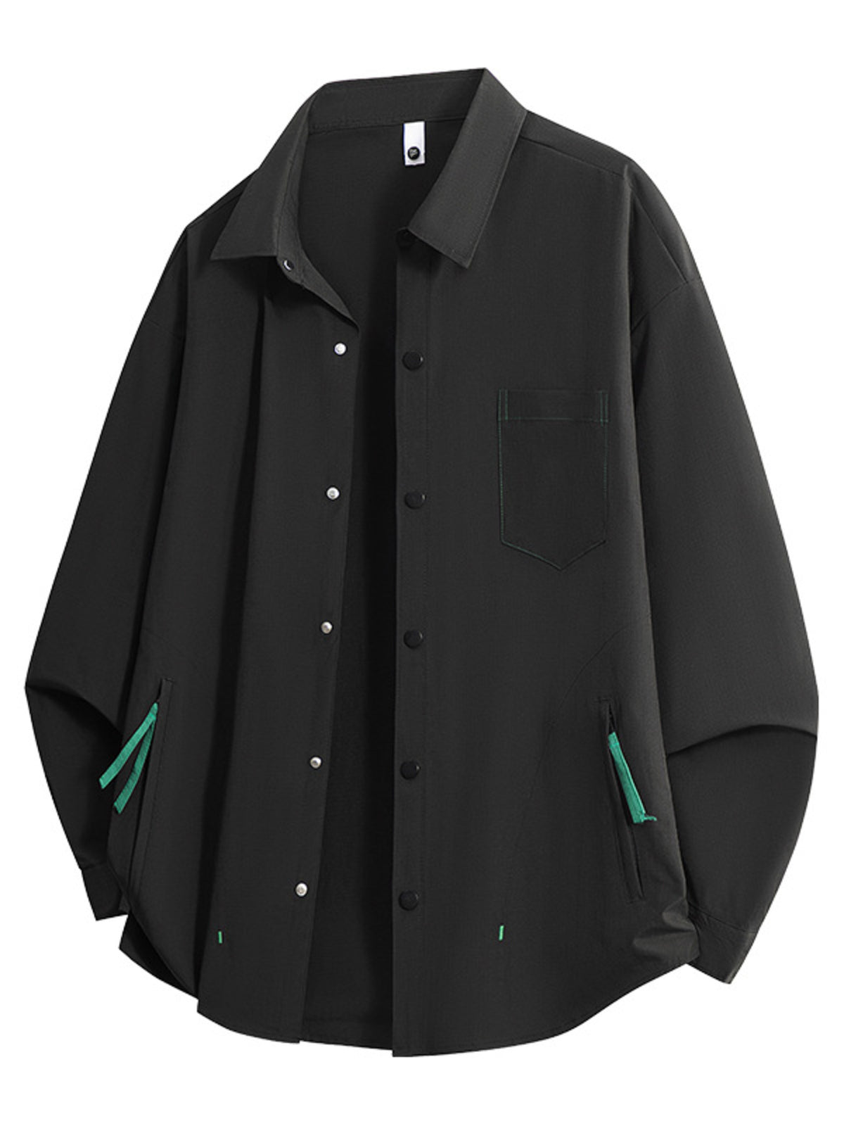 Men's Full Size Snap Down Long Sleeve Shacket Plus Size - Lilixa.store