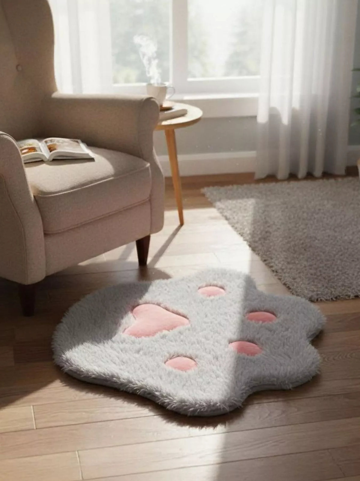 Cute Paw Shape Plush Pet Mat - Lilixa.store