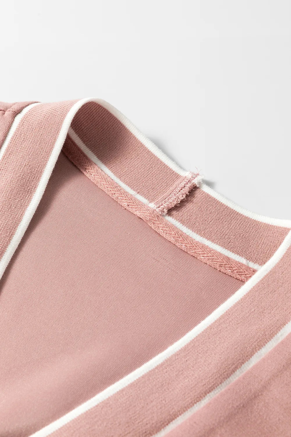 Contrast Trim V Neck Button Up Cardigan - Lilixa.store