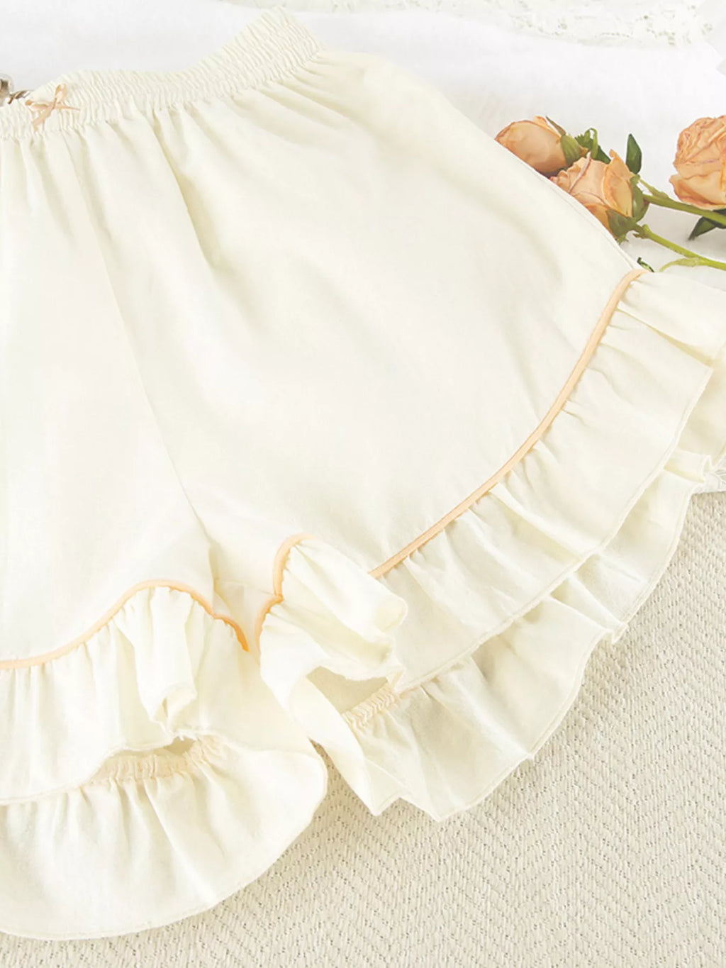 Contrast Trim Long Sleeve Top and Shorts Lounge Set - Lilixa.store