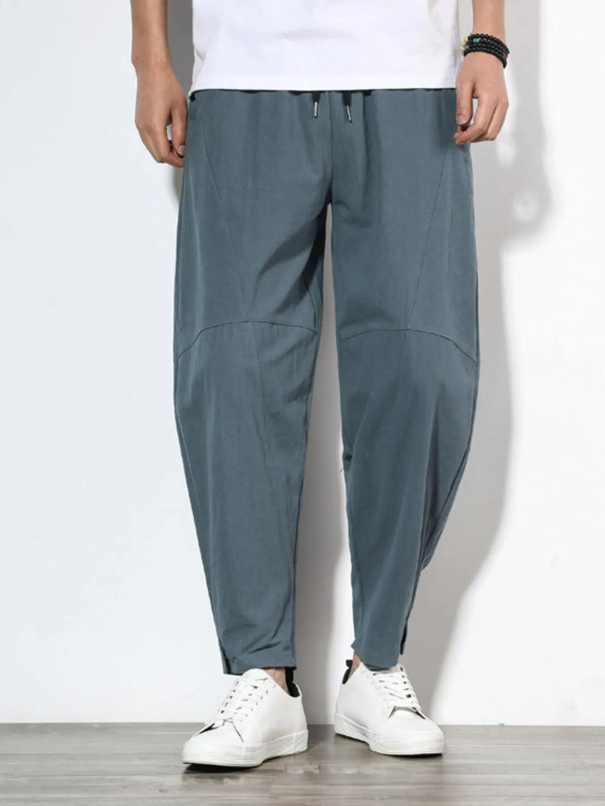 Men's Full Size Loose Fit Pants Plus Size in Gray