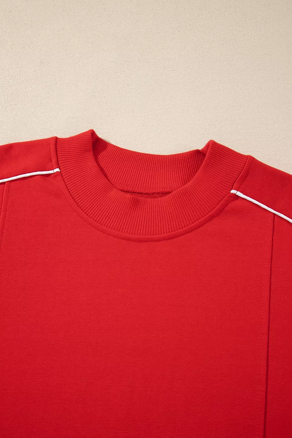 Stand Neck Long Sleeve Regular Fit Sweatshirt - Lilixa.store