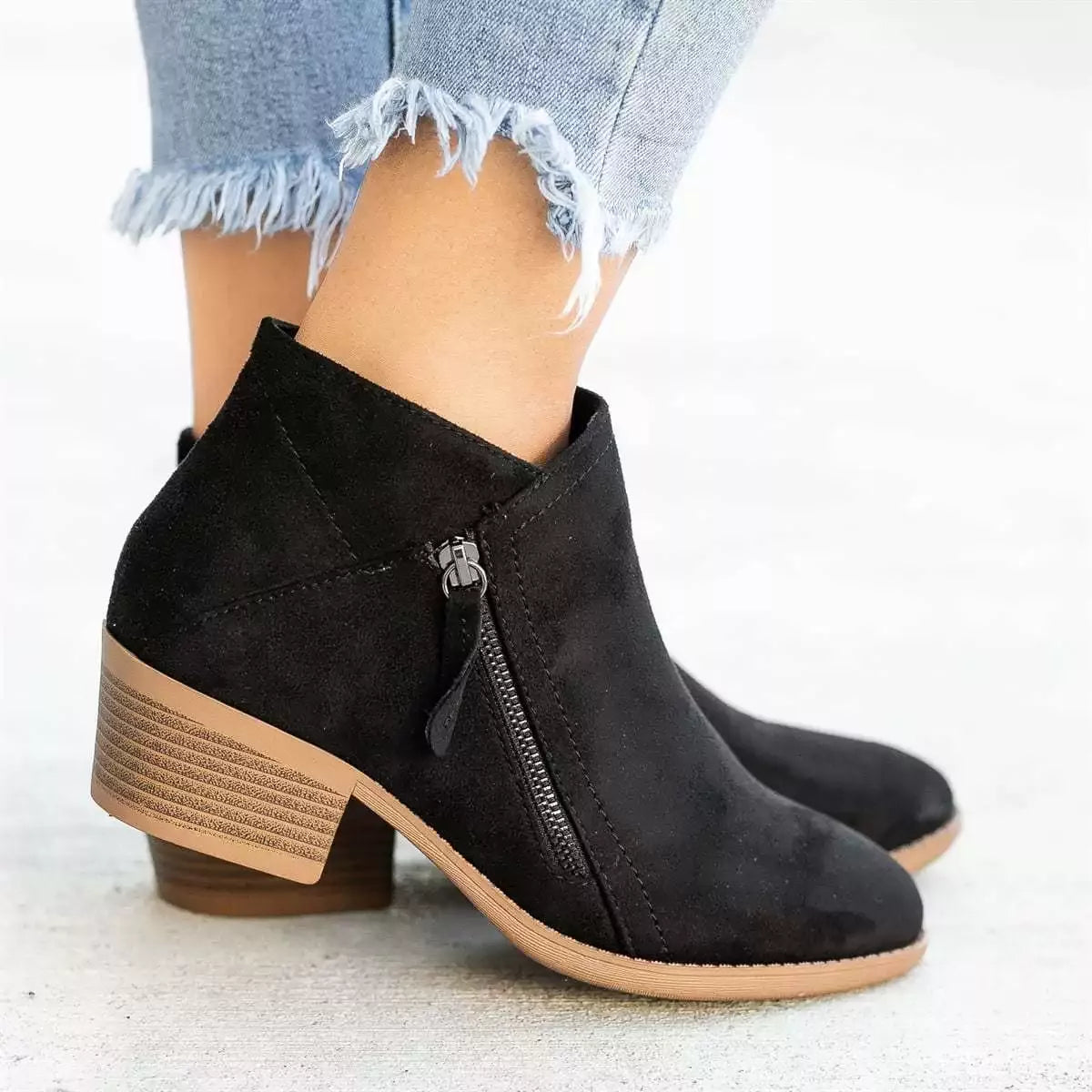 Point Toe Block Heel Boots - Lilixa.store