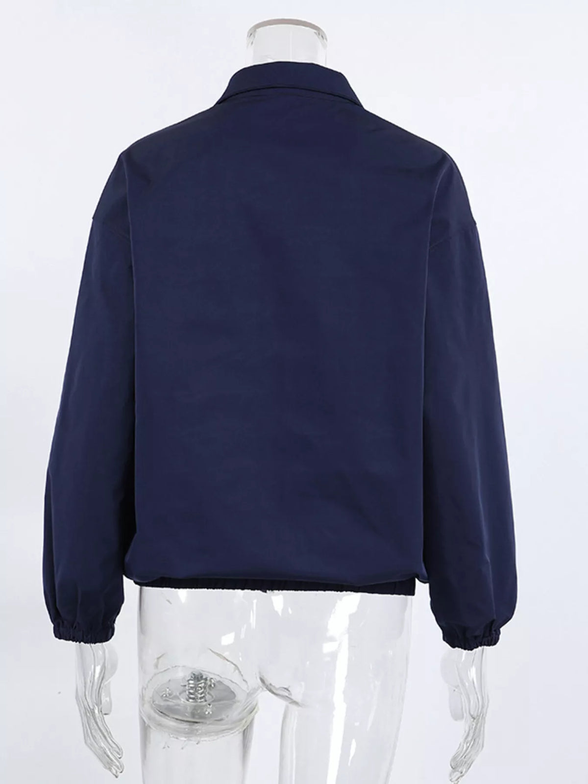 Zip Up Dropped Shoulder Jacket