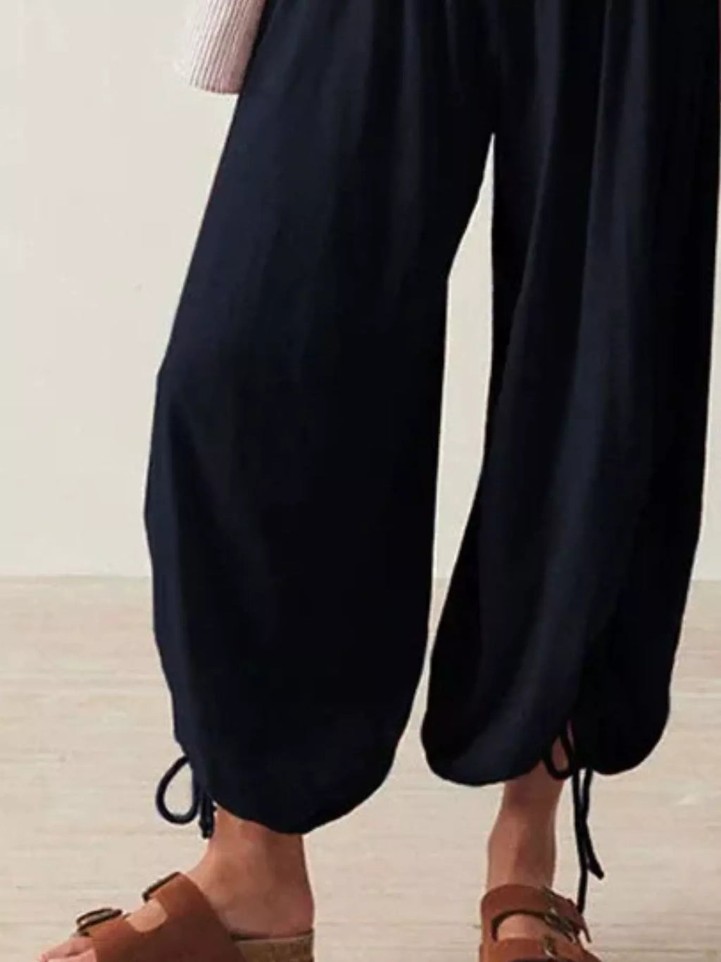 Ruched Drawstring Harem Pants - Lilixa.store