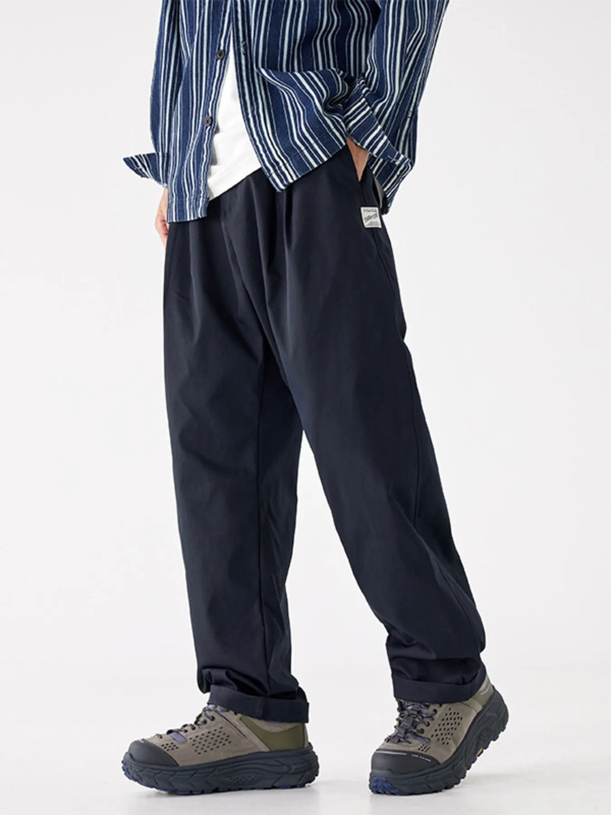 Men's Full Size Casual Relaxed Fit Sweatpants Plus Size in Blue Black