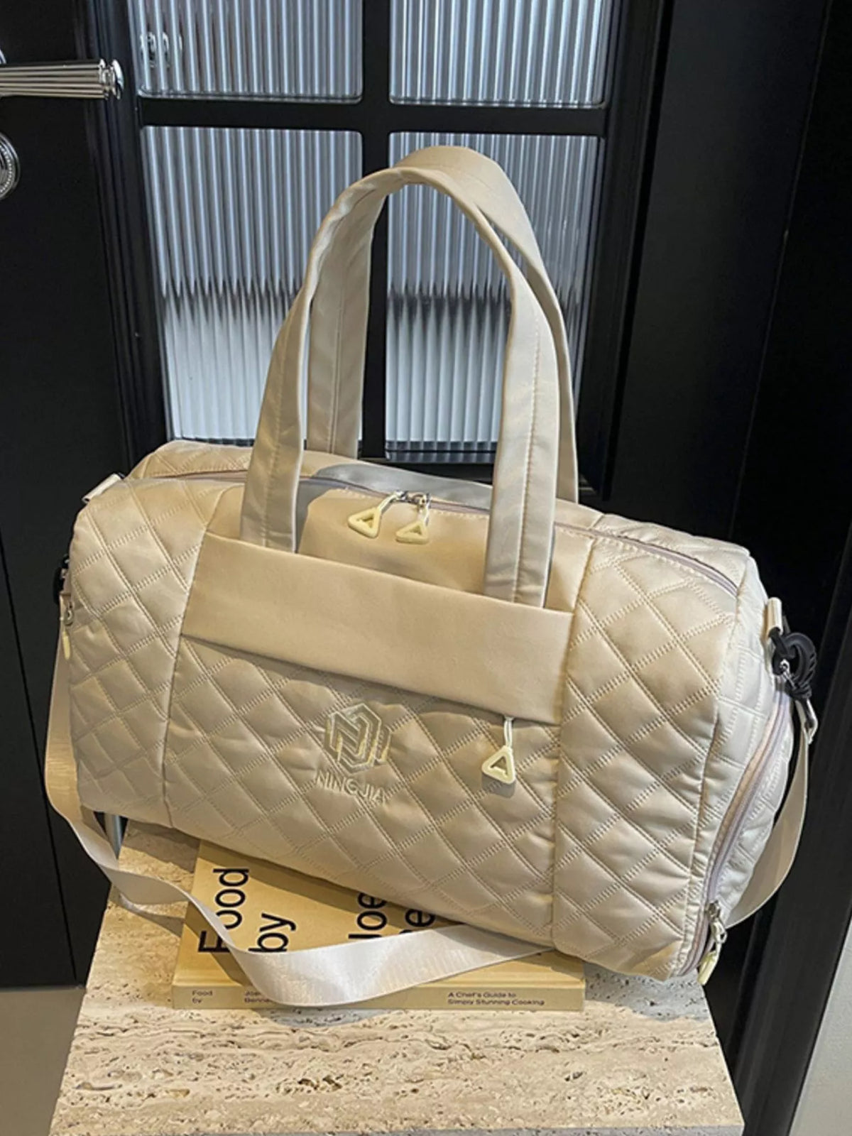 Quilted Duffel Bag with Adjustable Strap - Lilixa.store
