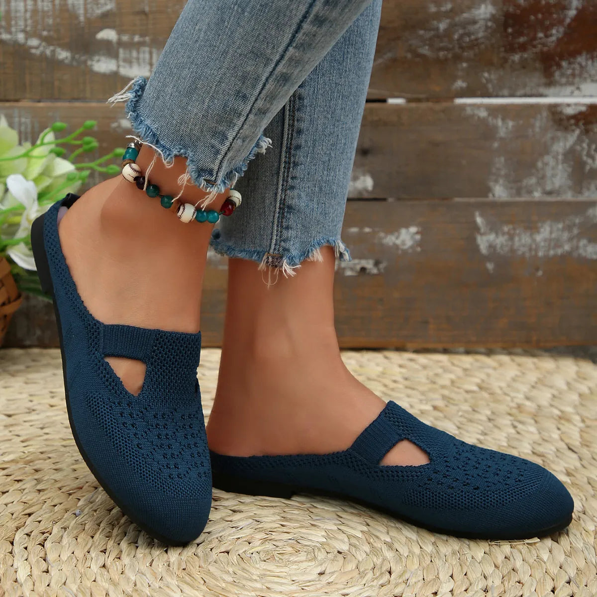 Round Toe Flat Slip-Ons, view 9