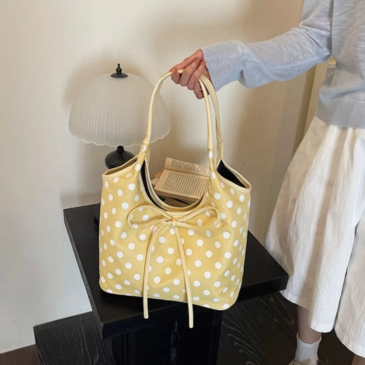 Polka Dot Bowknot Shoulder Bag - Lilixa.store