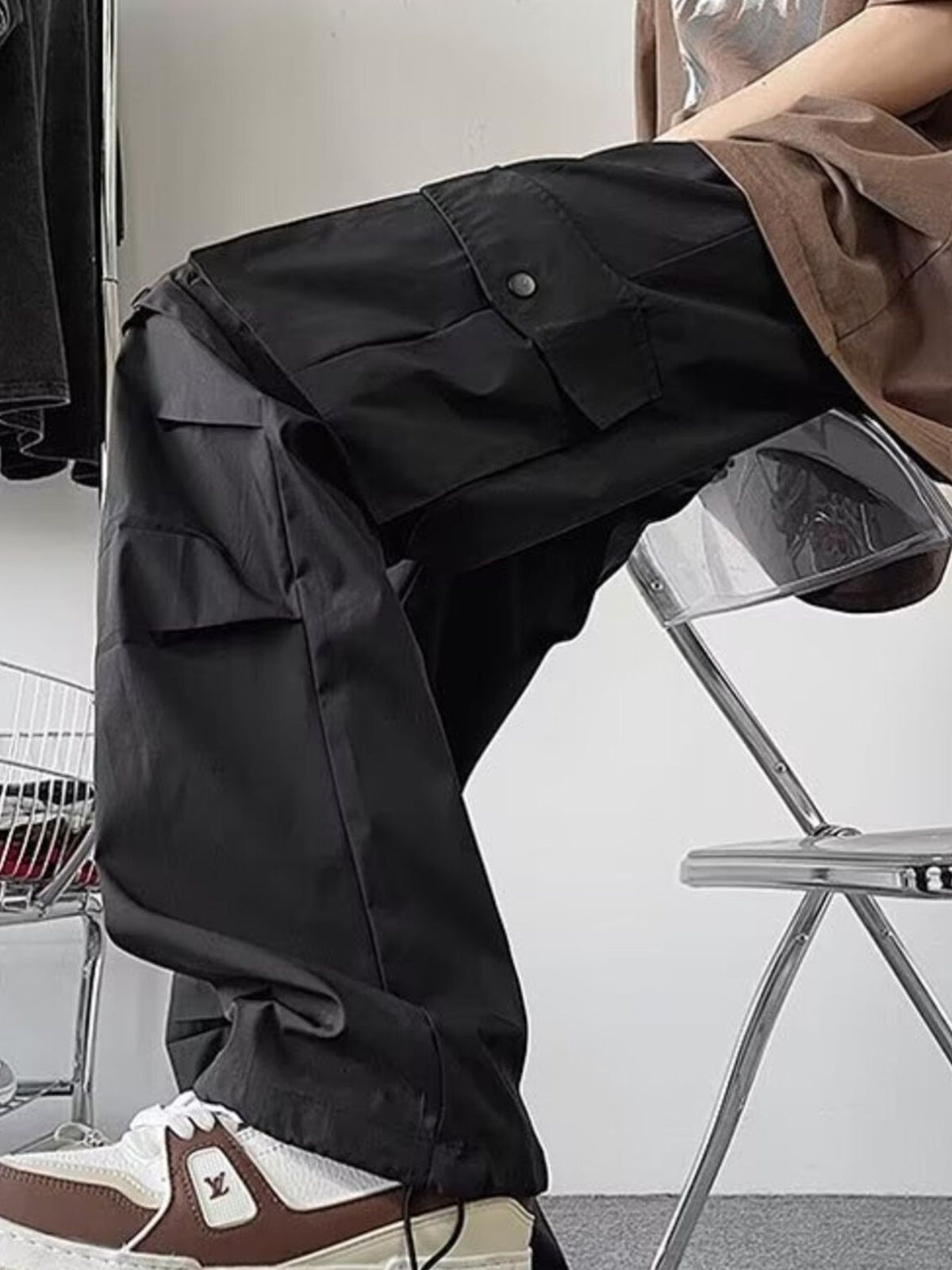 Men's Plus Size Loose Fit Multi-Pocket Cargo Pants, view 3