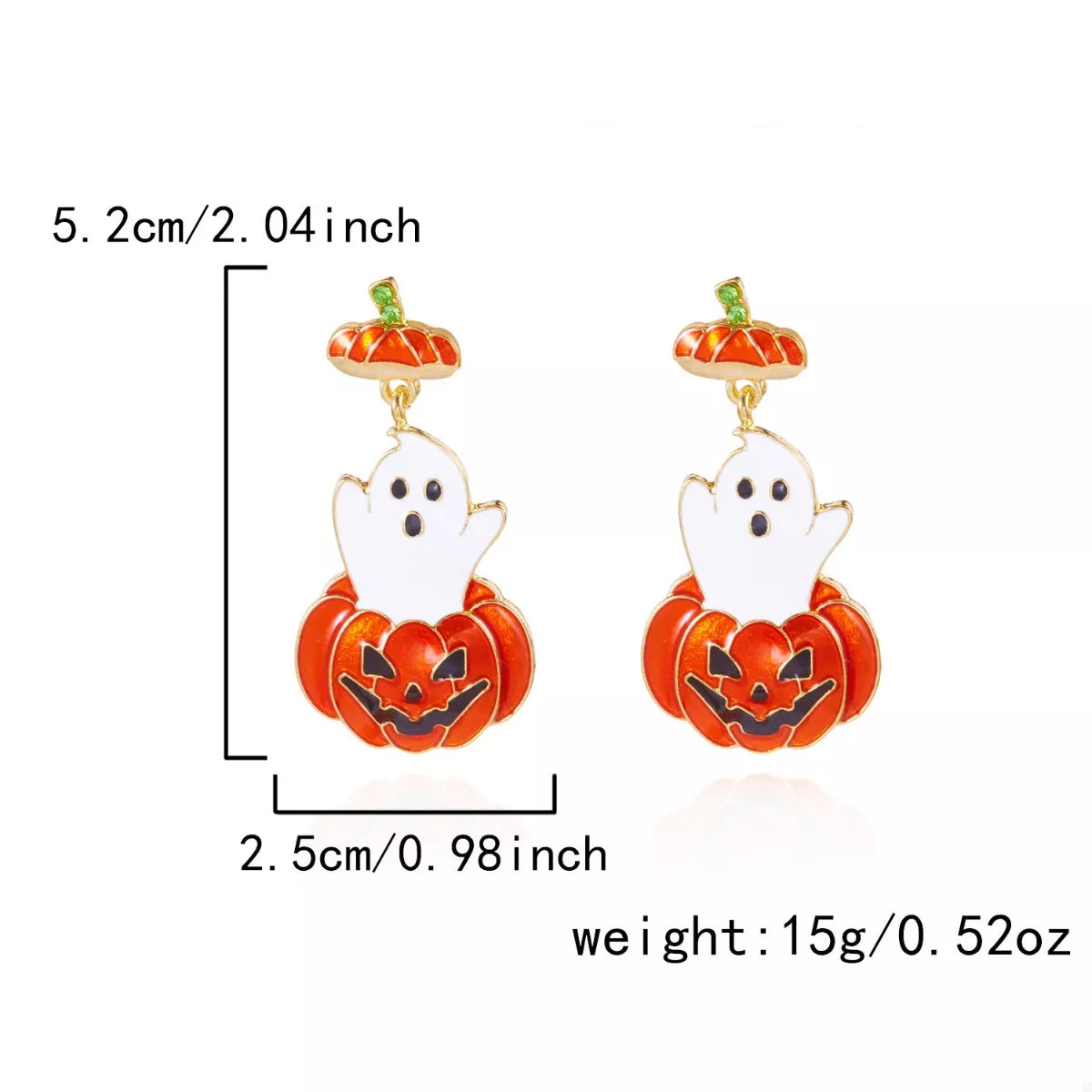 Halloween Ghost Pumpkin Dangle Earrings - Lilixa.store