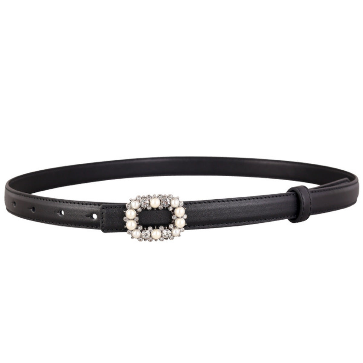 Pearl Buckle Leather Belt - Lilixa.store