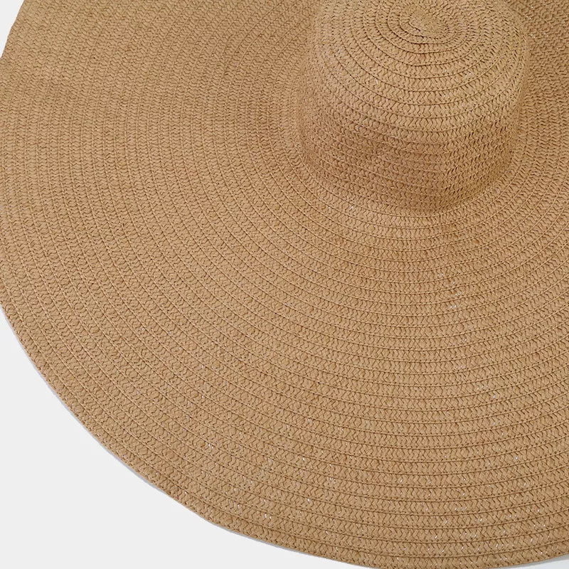 Oversized Wide Brim Straw Sun Hat - Lilixa.store
