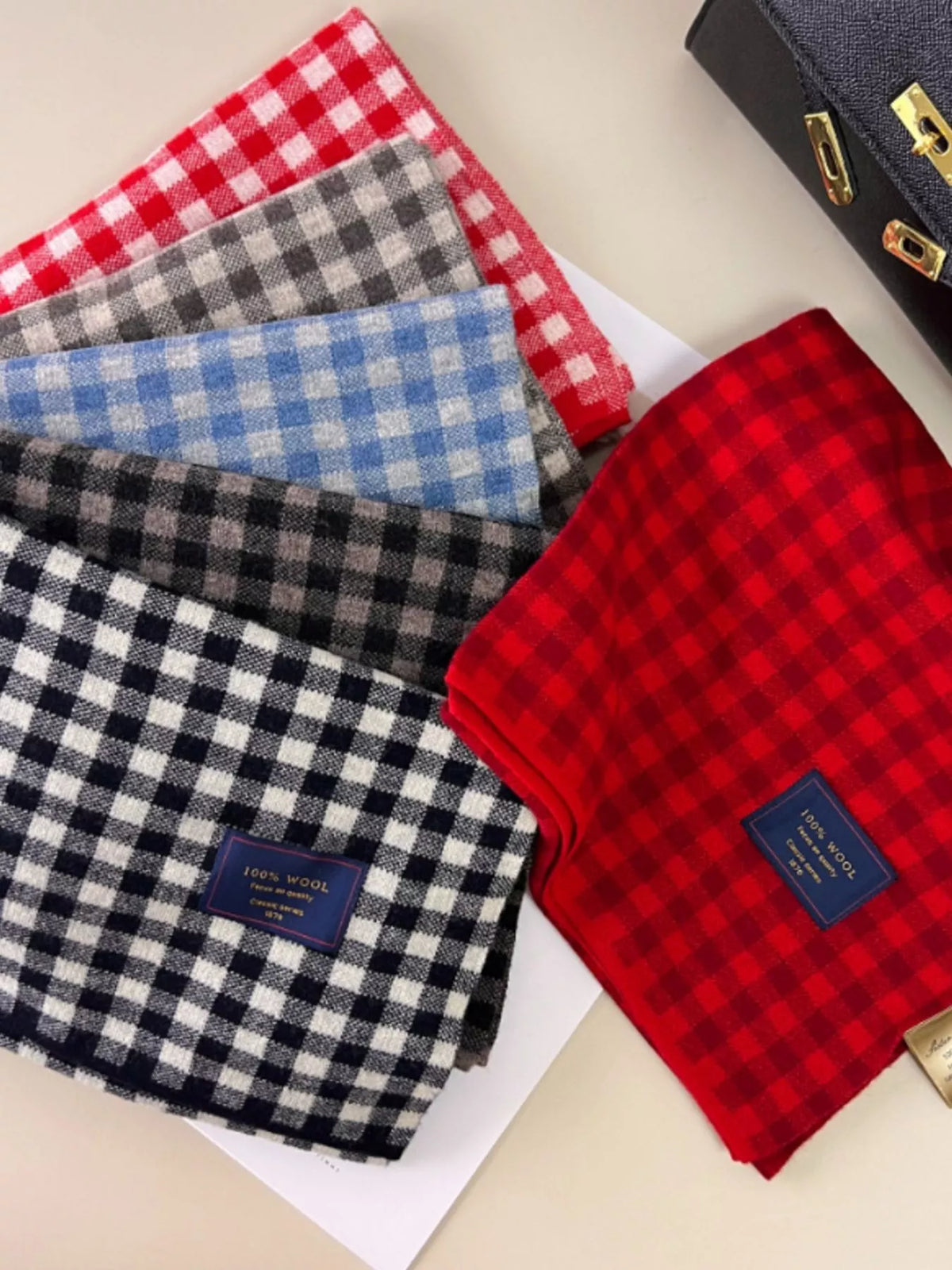 100% Wool Plaid Scarf - Lilixa.store