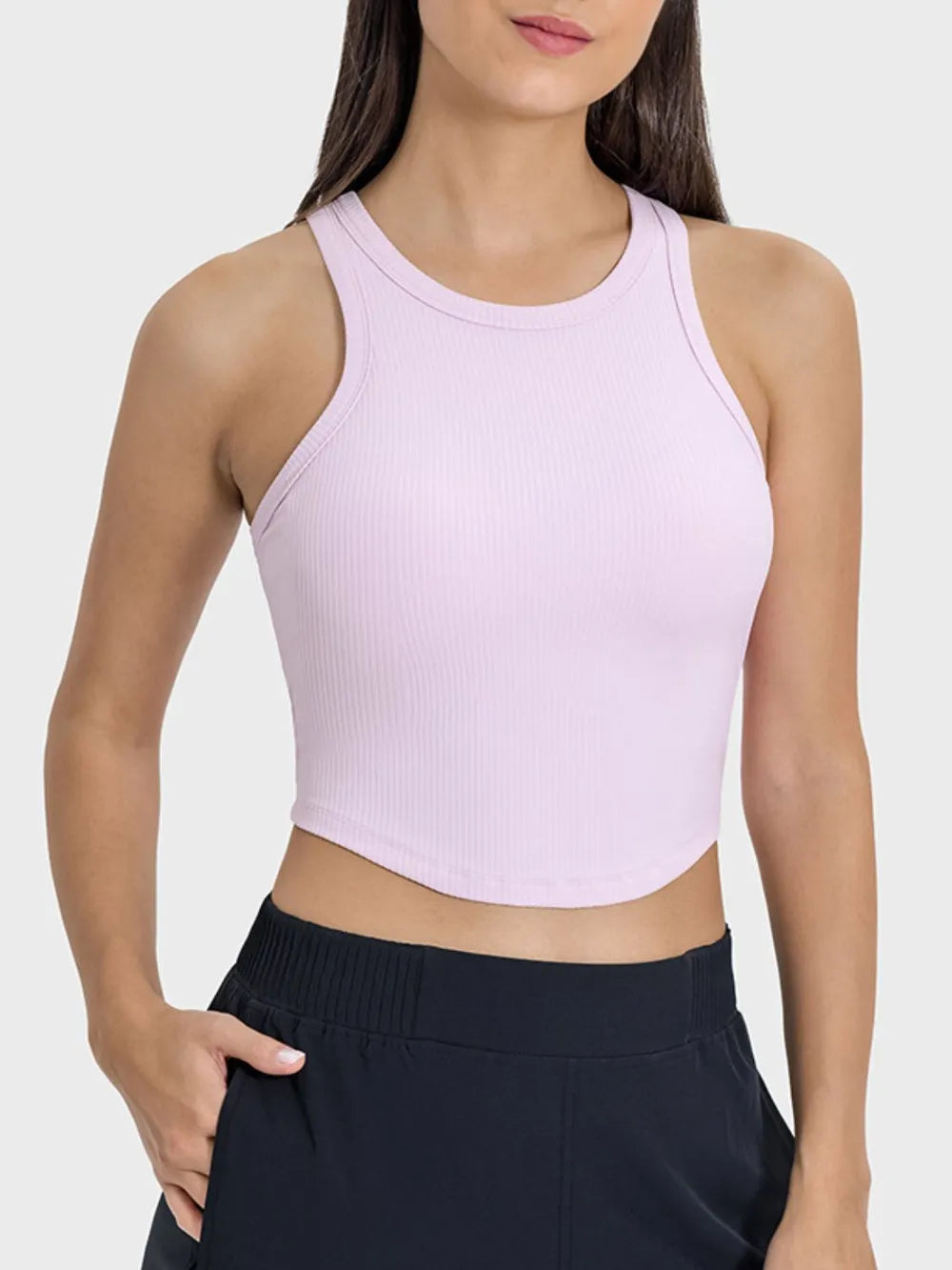 Millennia Round Neck Racerback Active Tank - Lilixa.store