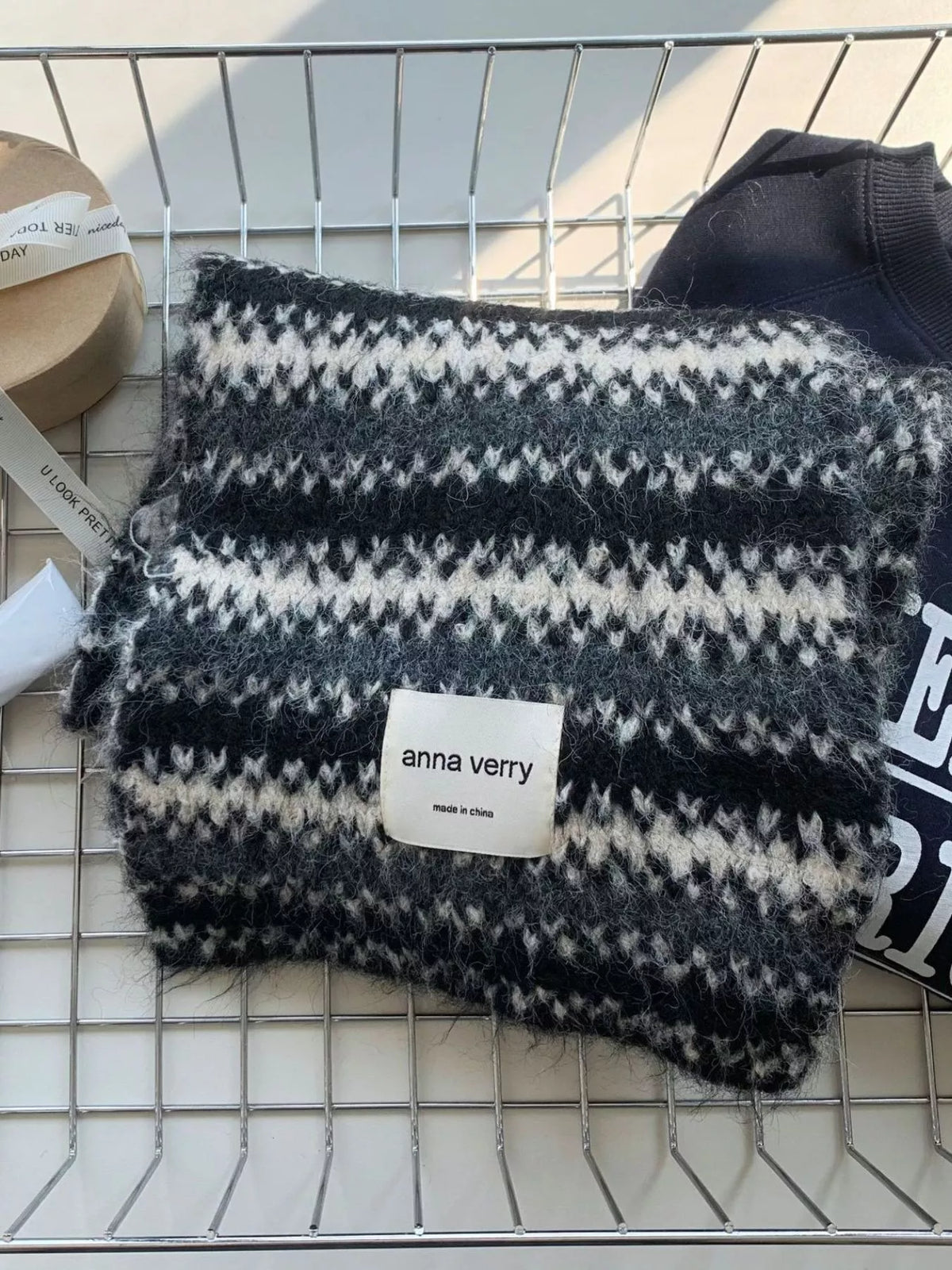Striped Knitted Warm Scarf - Lilixa.store