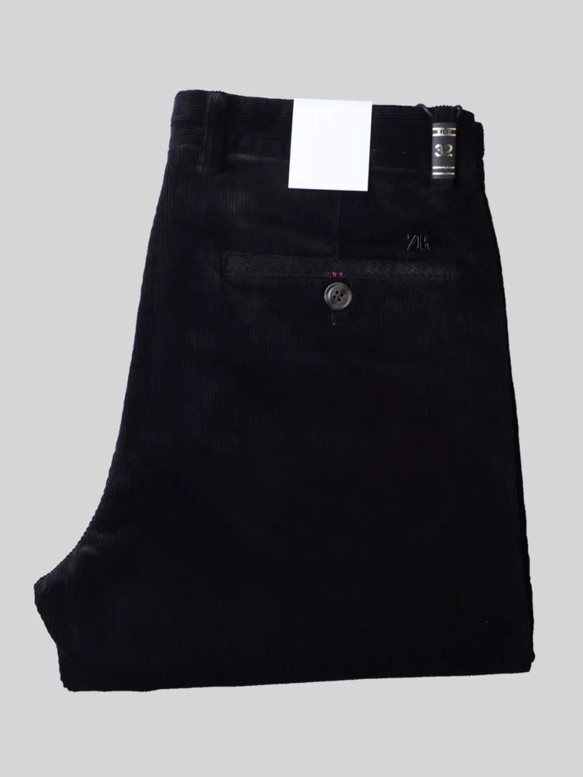 Men's Corduroy Slim-Fit Pants in Black