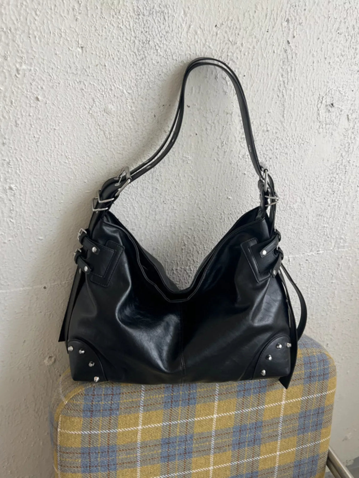 Rivet Decor Shoulder Bag - Lilixa.store
