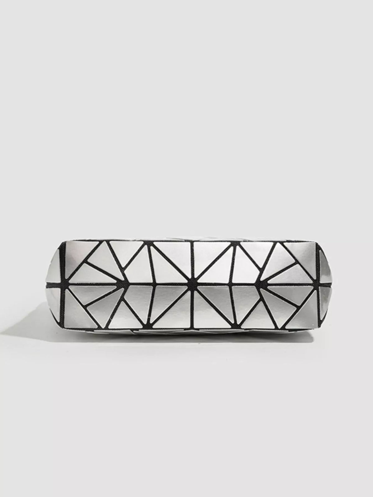 Geometric Metallic Crossbody Bag with Chain Strap, view 4