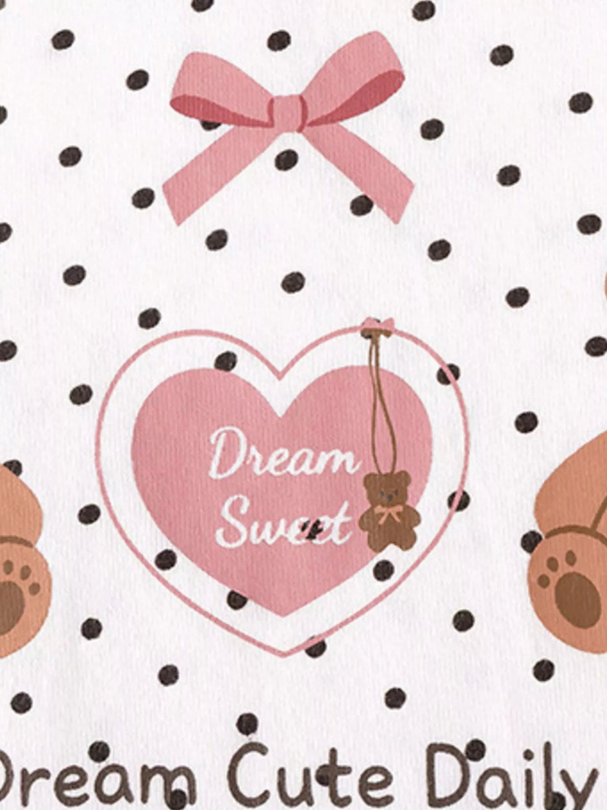Children's Polka Dot Bear Long-Sleeve Top and Leggings Set - Lilixa.store