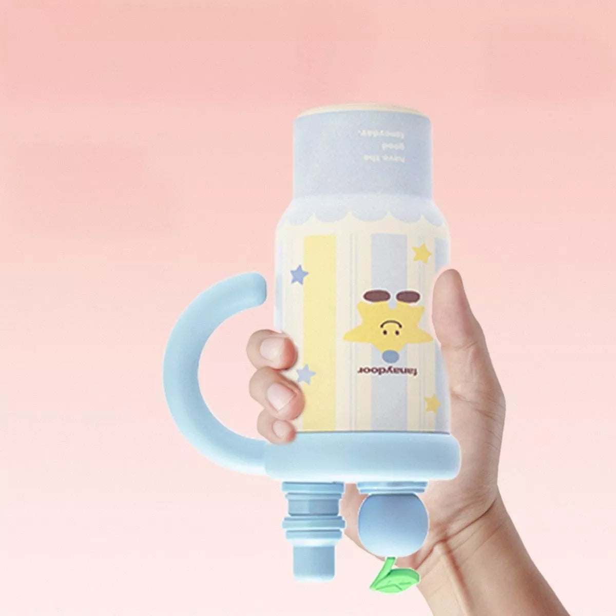 Colorful Cartoon Water Bottles with Straw and Handle - Lilixa.store
