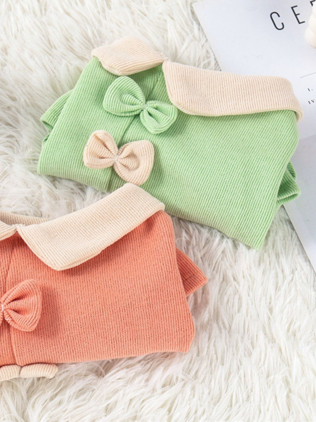 Bow Decor Pet Top - Lilixa.store