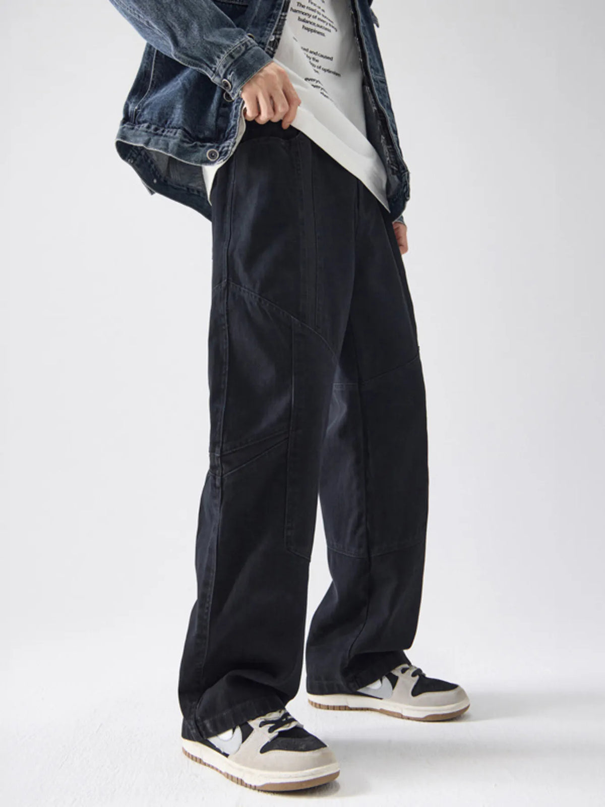 Men's Full Size Wide Leg Pants Plus Size, view 3