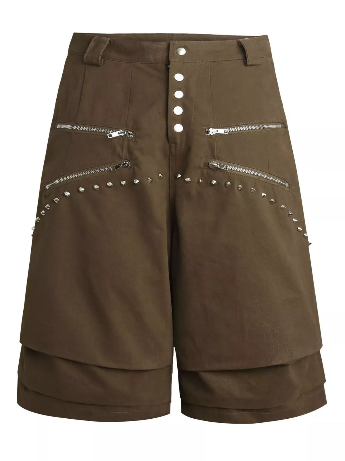 Men's Zipper Detail Wide Leg Capris