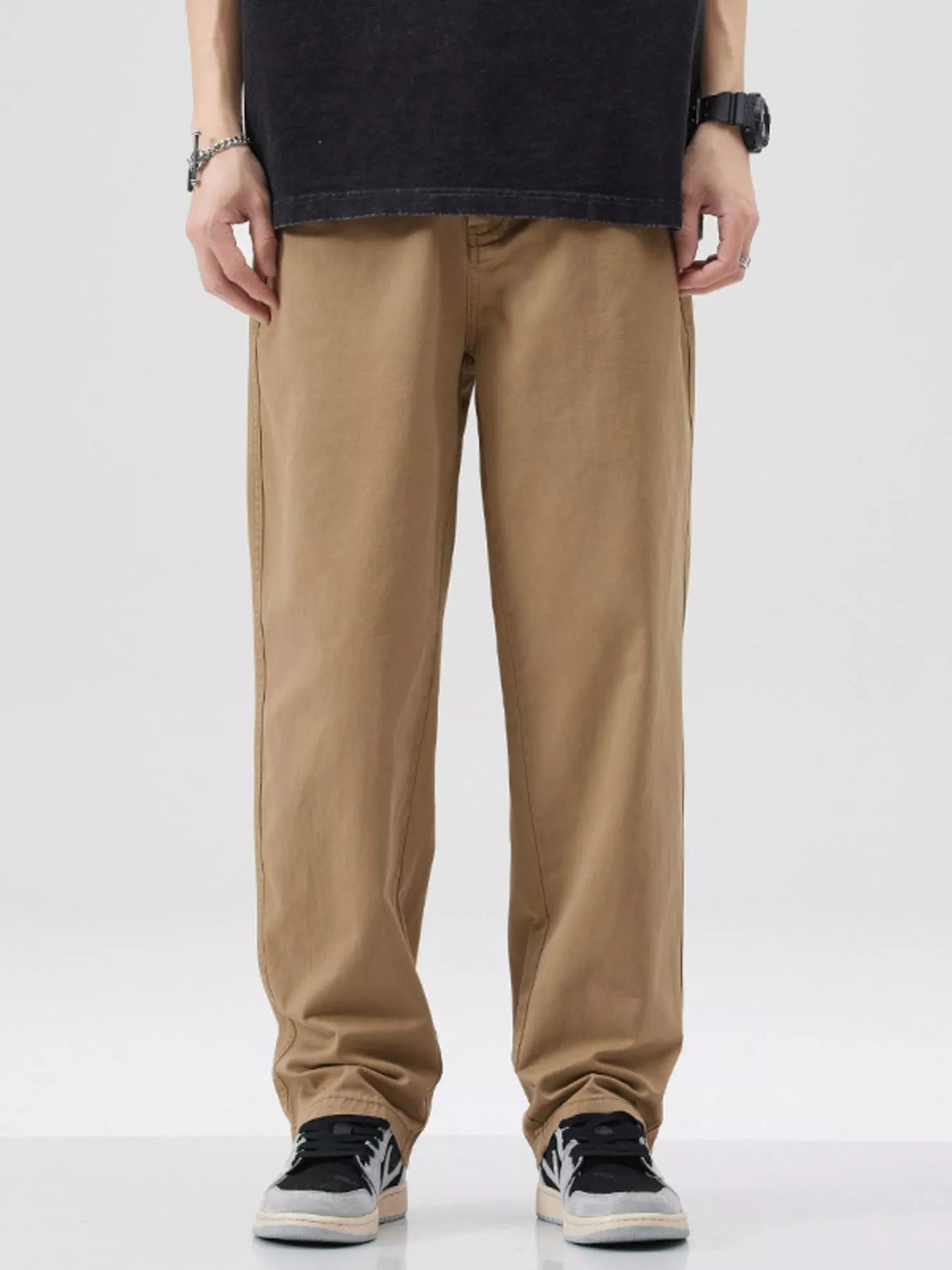 Men's Full Size Relaxed Fit Pants Plus Size in Khaki
