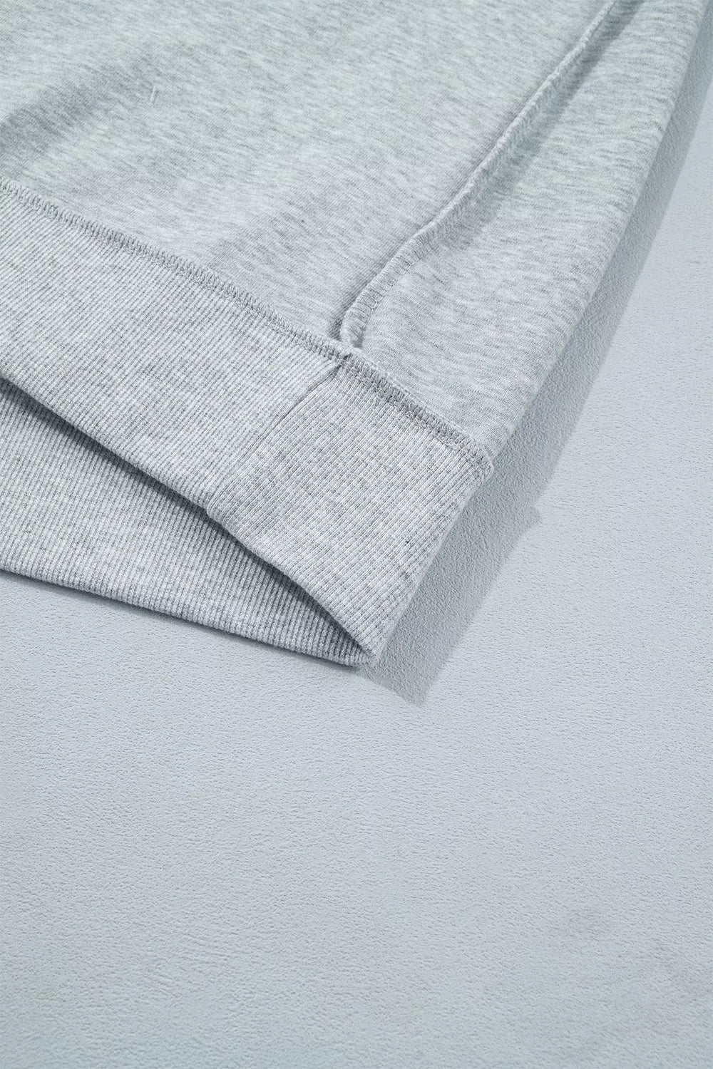 Exposed Seam Mock Neck STATE Letter Graphic Loose Sweatshirt