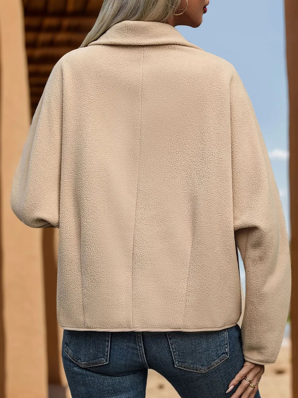 Perfee Pocketed Toggle Collared Neck Coat - Lilixa.store