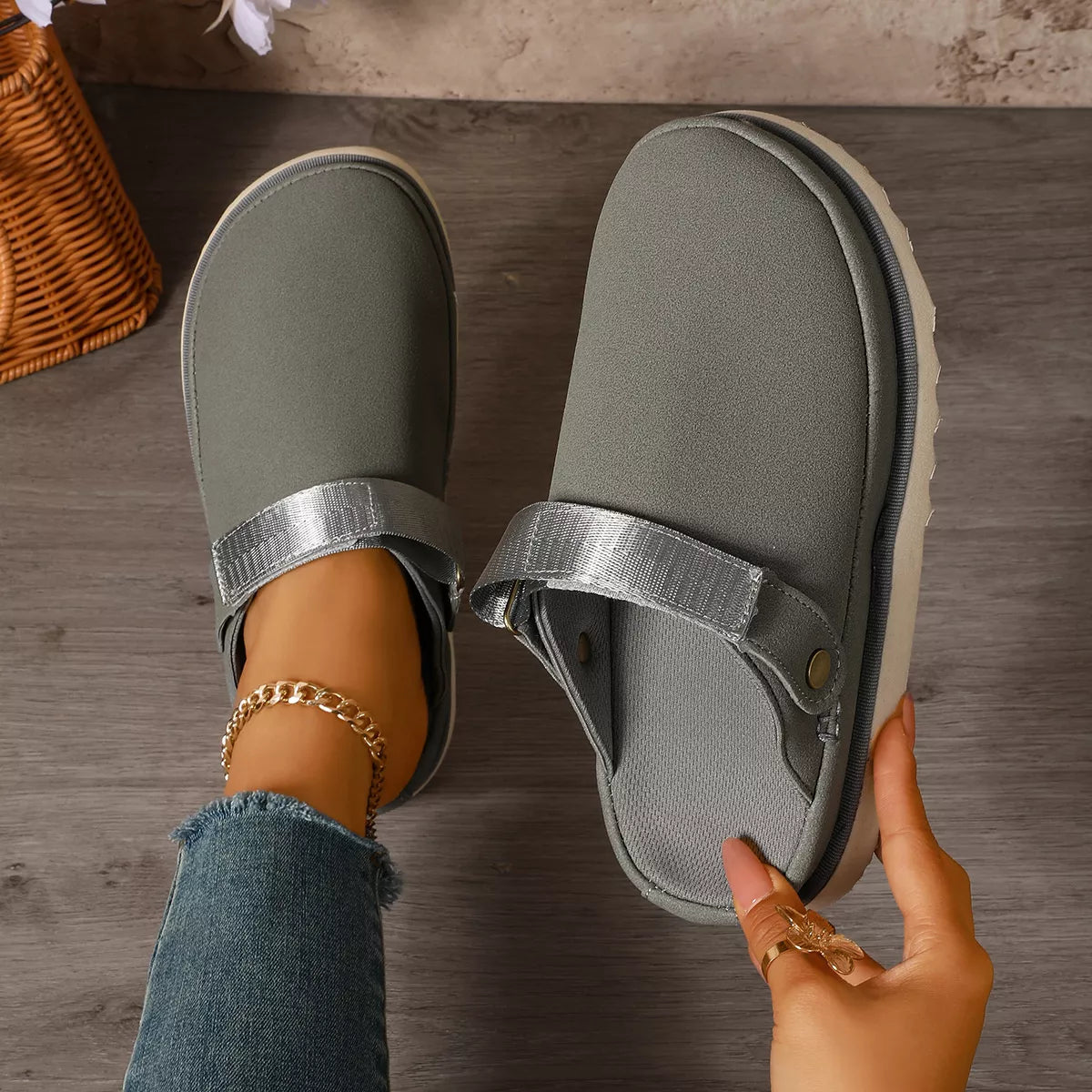 Round Toe Slip-Ons