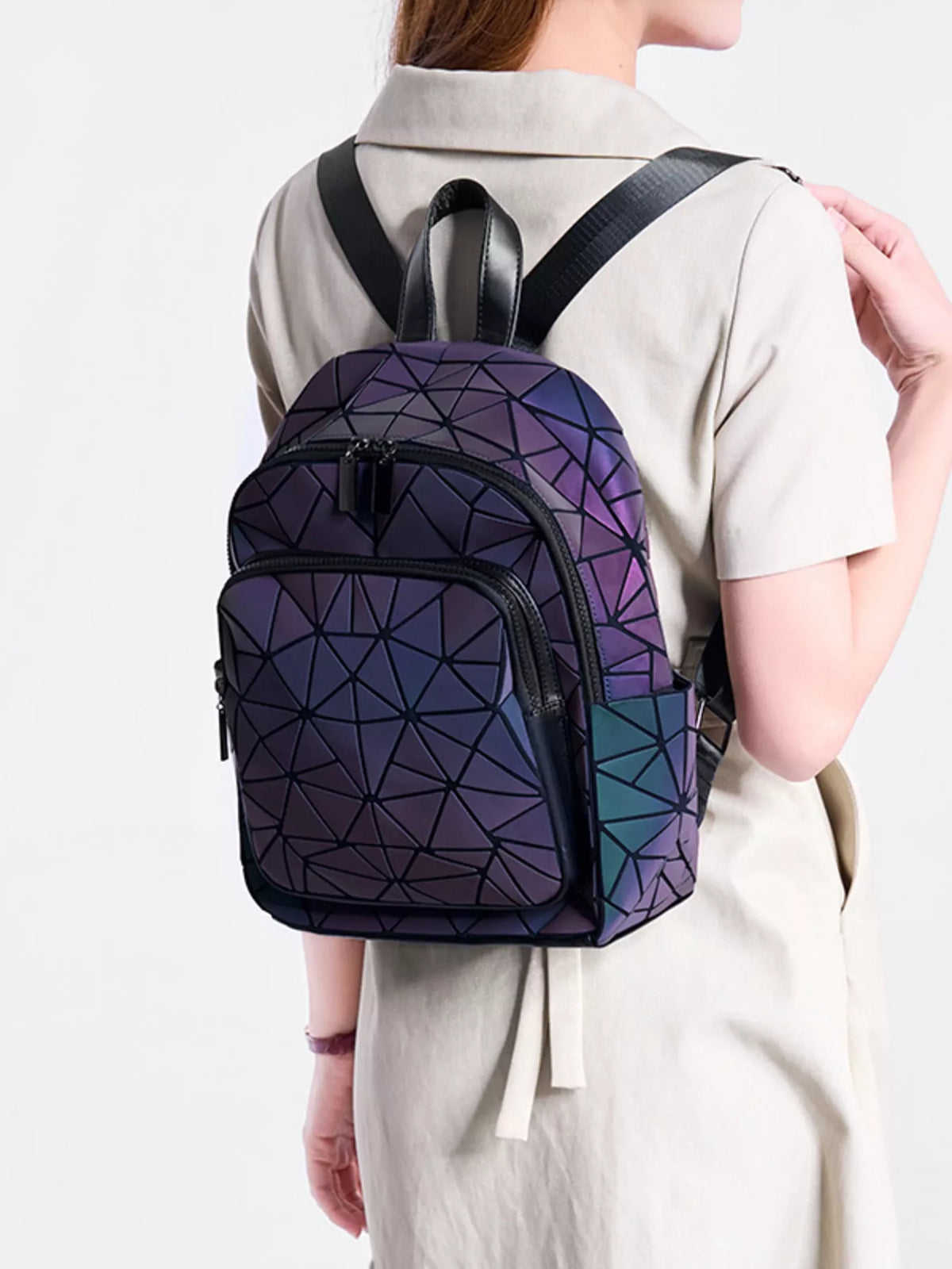 Geometric Backpack Bag - Lilixa.store