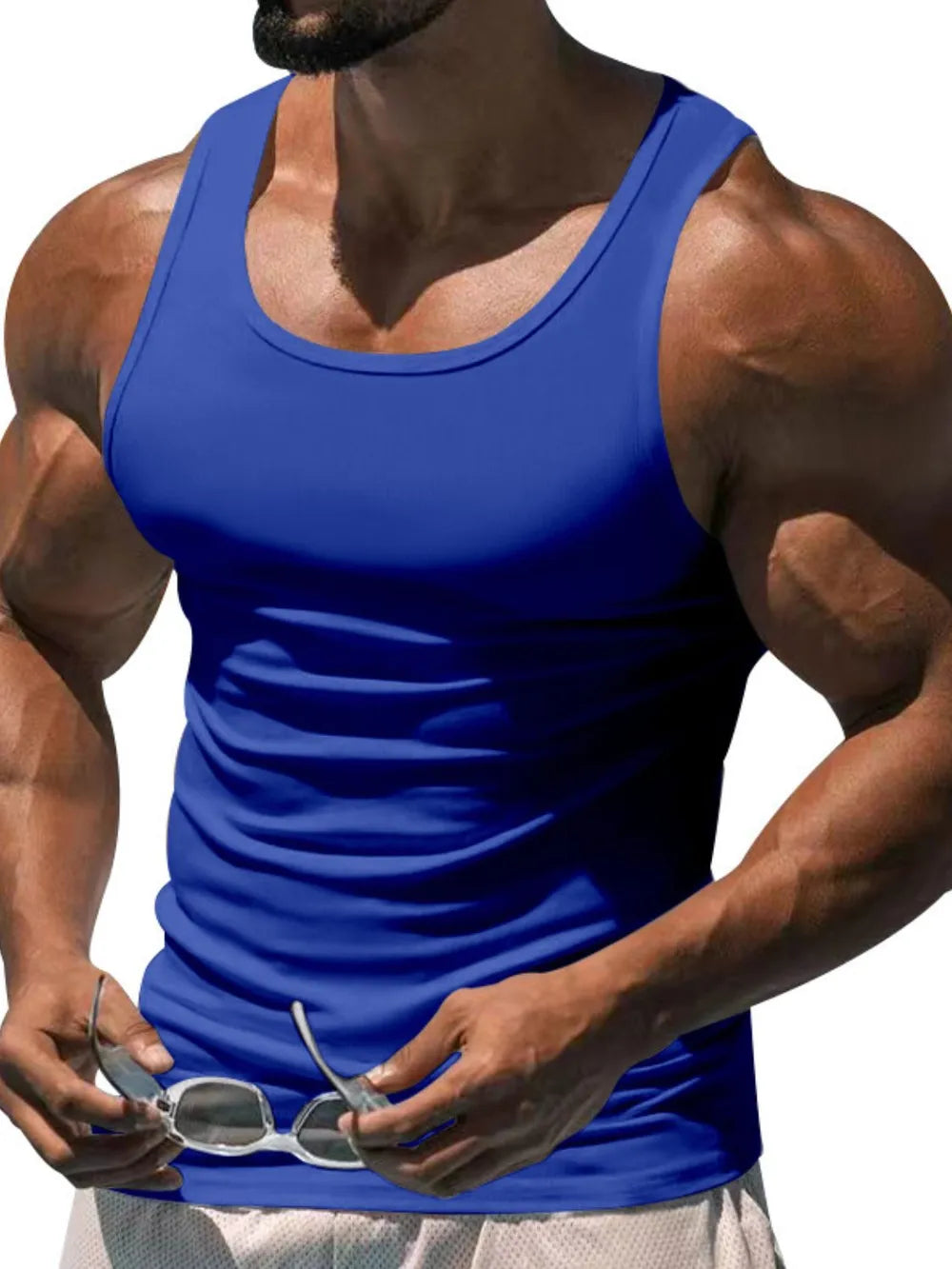 Men's Plus Size Wide Strap Tank - Lilixa.store
