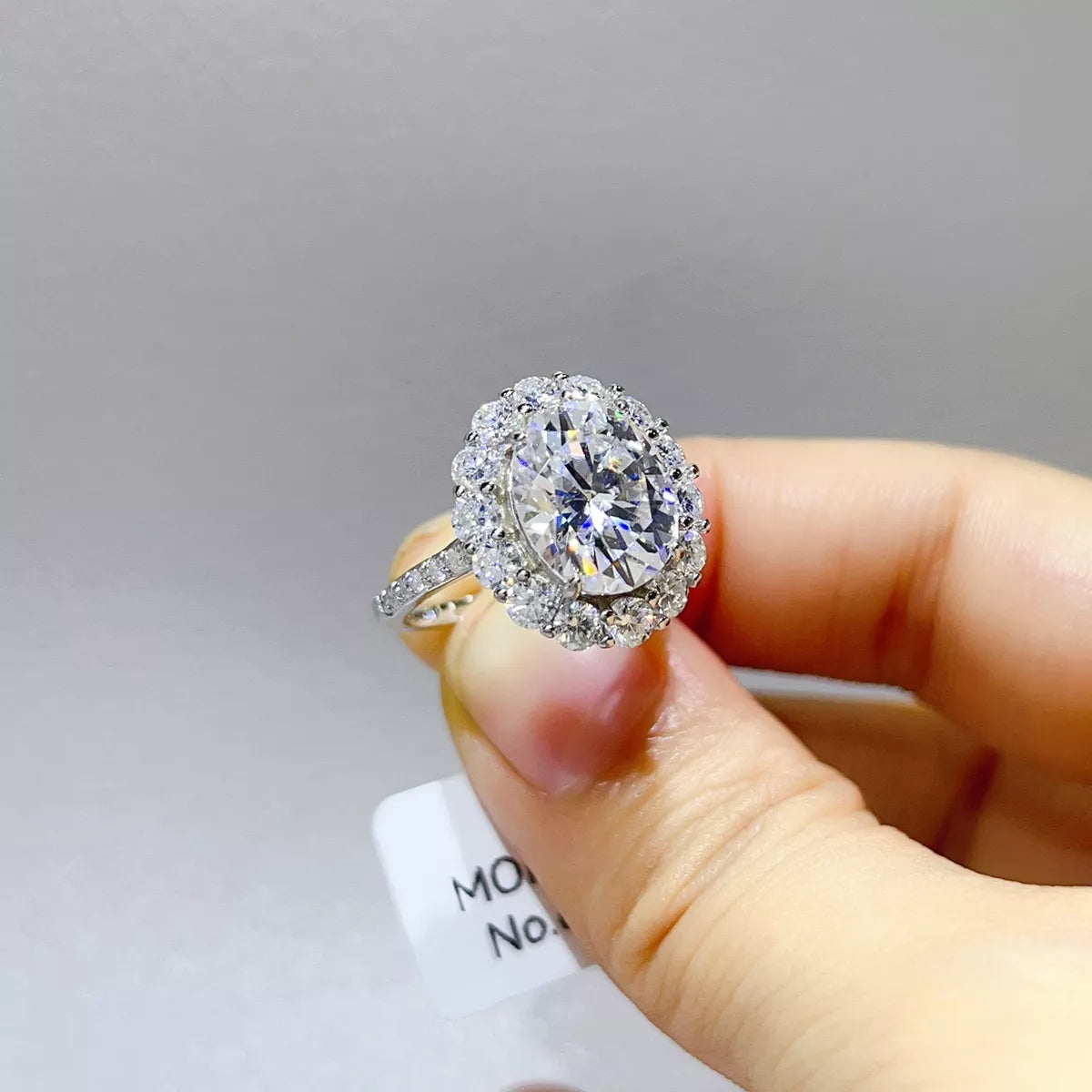 5 Carat Moissanite 925 Sterling Silver Ring, view 4