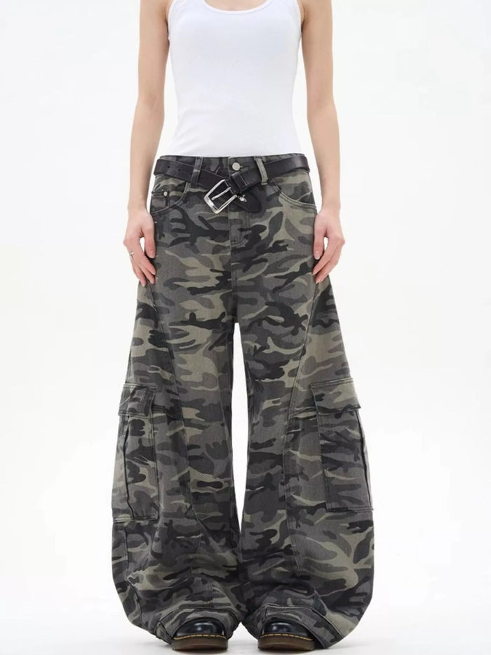 Men's Camouflage Wide Leg Pants