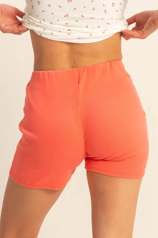 HYFVE High Waist Ribbed Fitted Biker Shorts - Lilixa.store