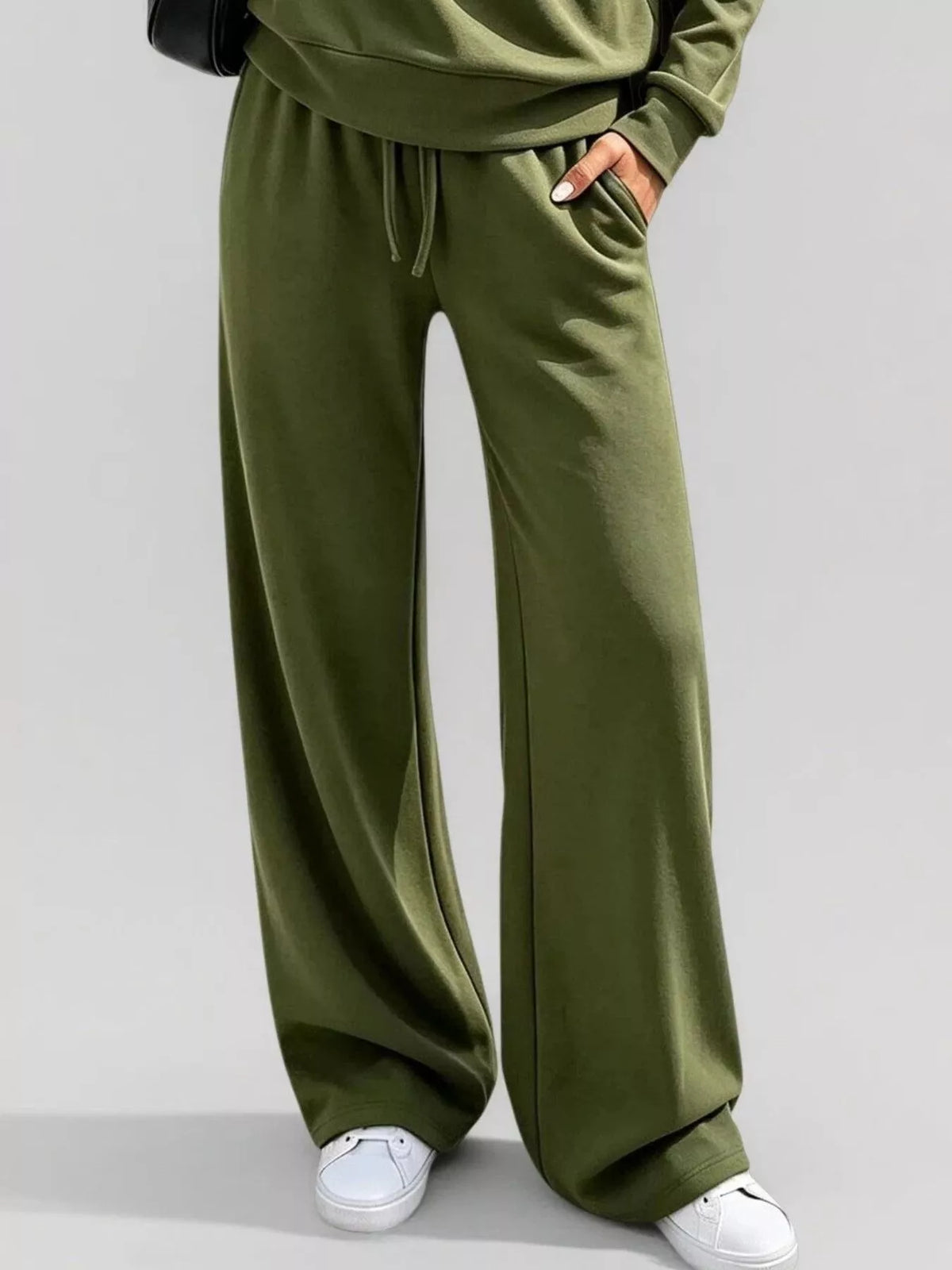 Button Detail Dropped Shoulder Top and Pants Set - Lilixa.store