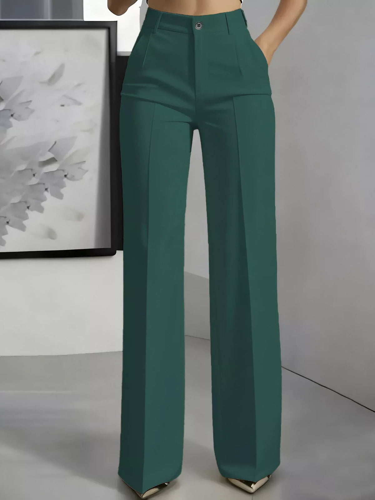 Full Size High-Waisted Wide-Leg Pants Plus Size - Lilixa.store