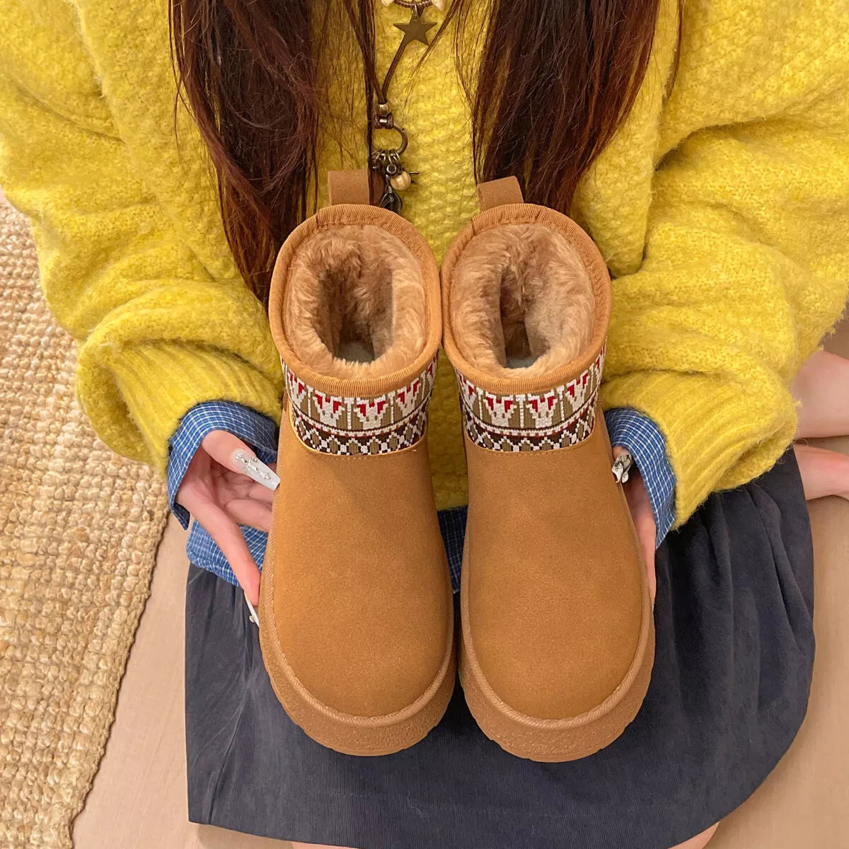 Round Toe Platform Boots