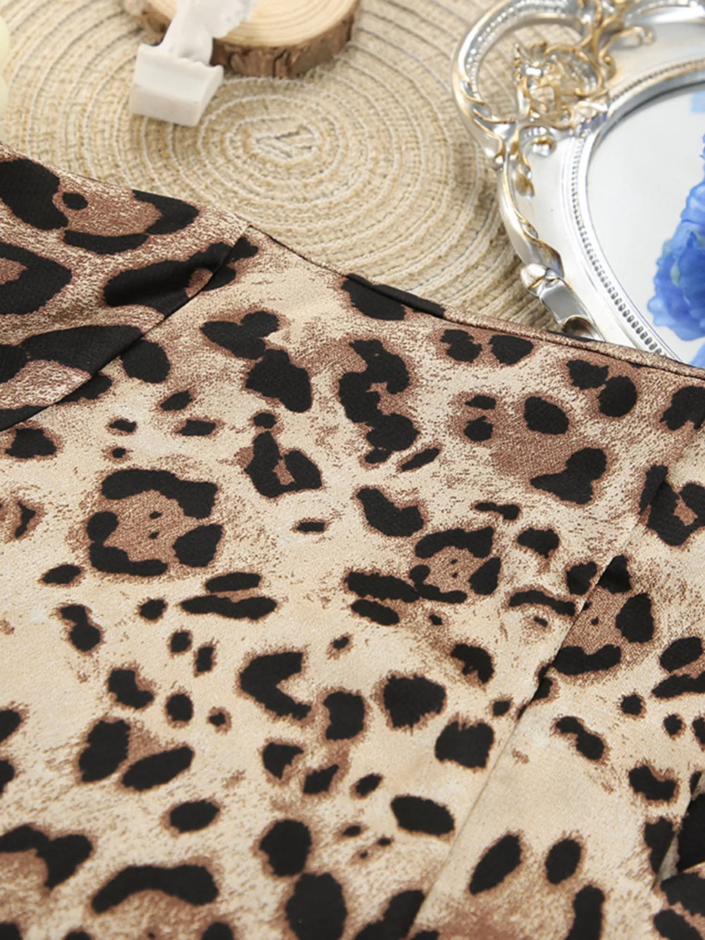 Leopard Bra & Cardigan and Shorts Set - Lilixa.store