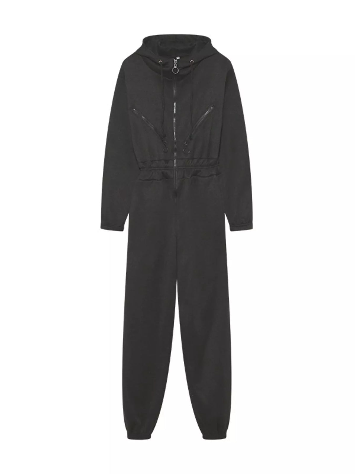 Hooded Zip-Up Long Sleeve Jumpsuit - Lilixa.store