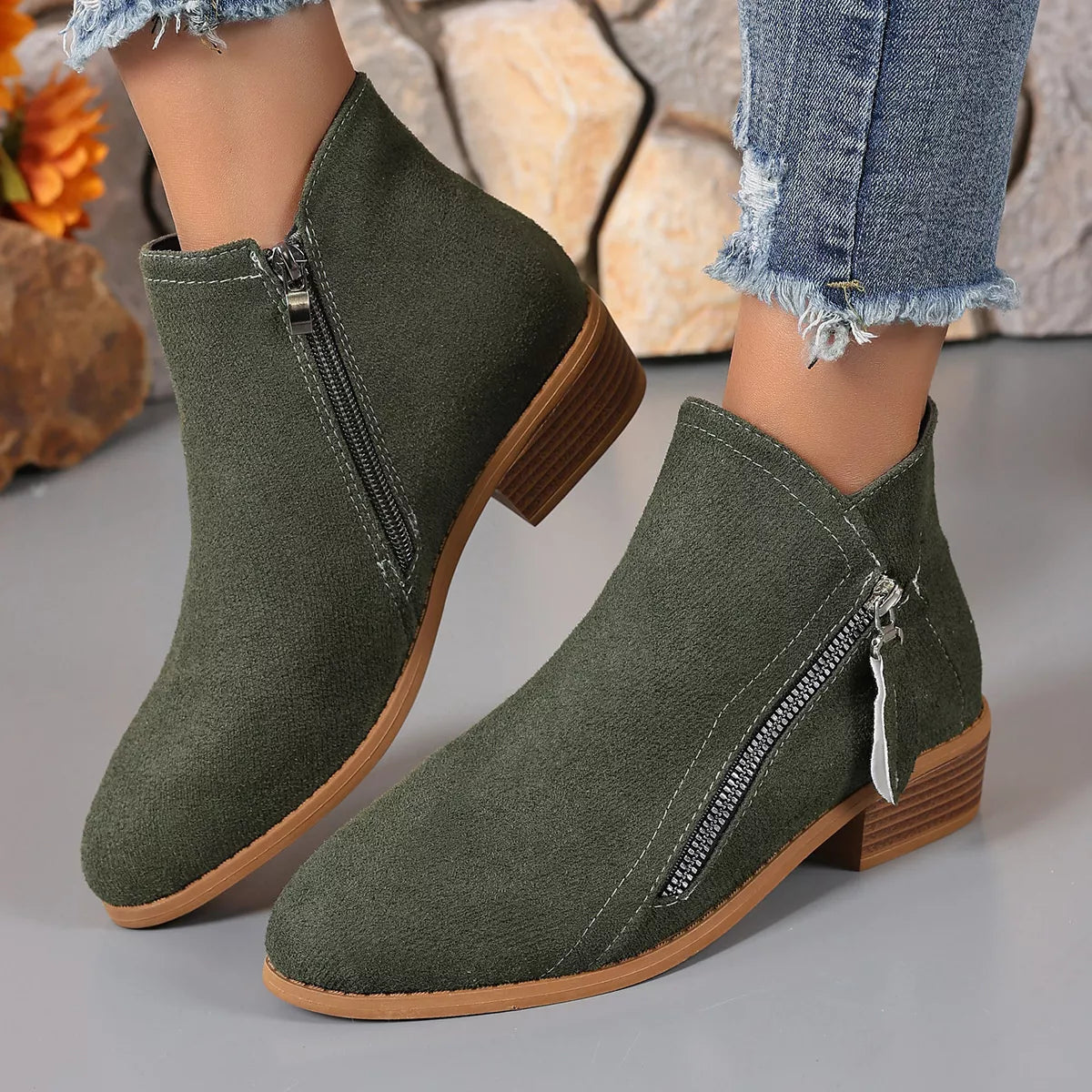 Point Toe Block Heel Boots - Lilixa.store