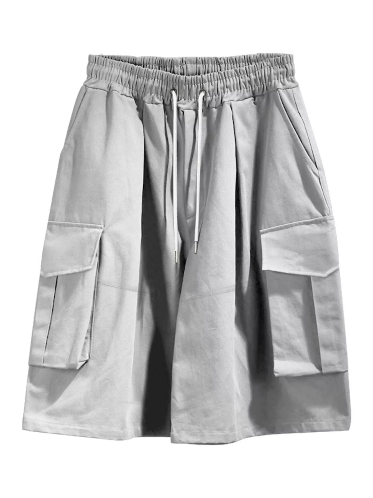 Men's Full Size Cargo Shorts with Drawstring Waist Plus Size