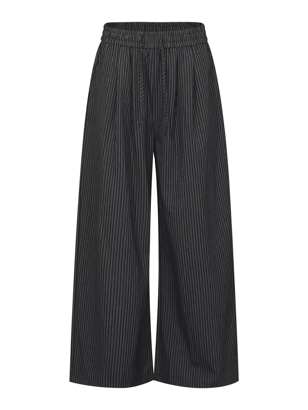 Men's Striped Wide-Leg Drawstring Pants - Lilixa.store