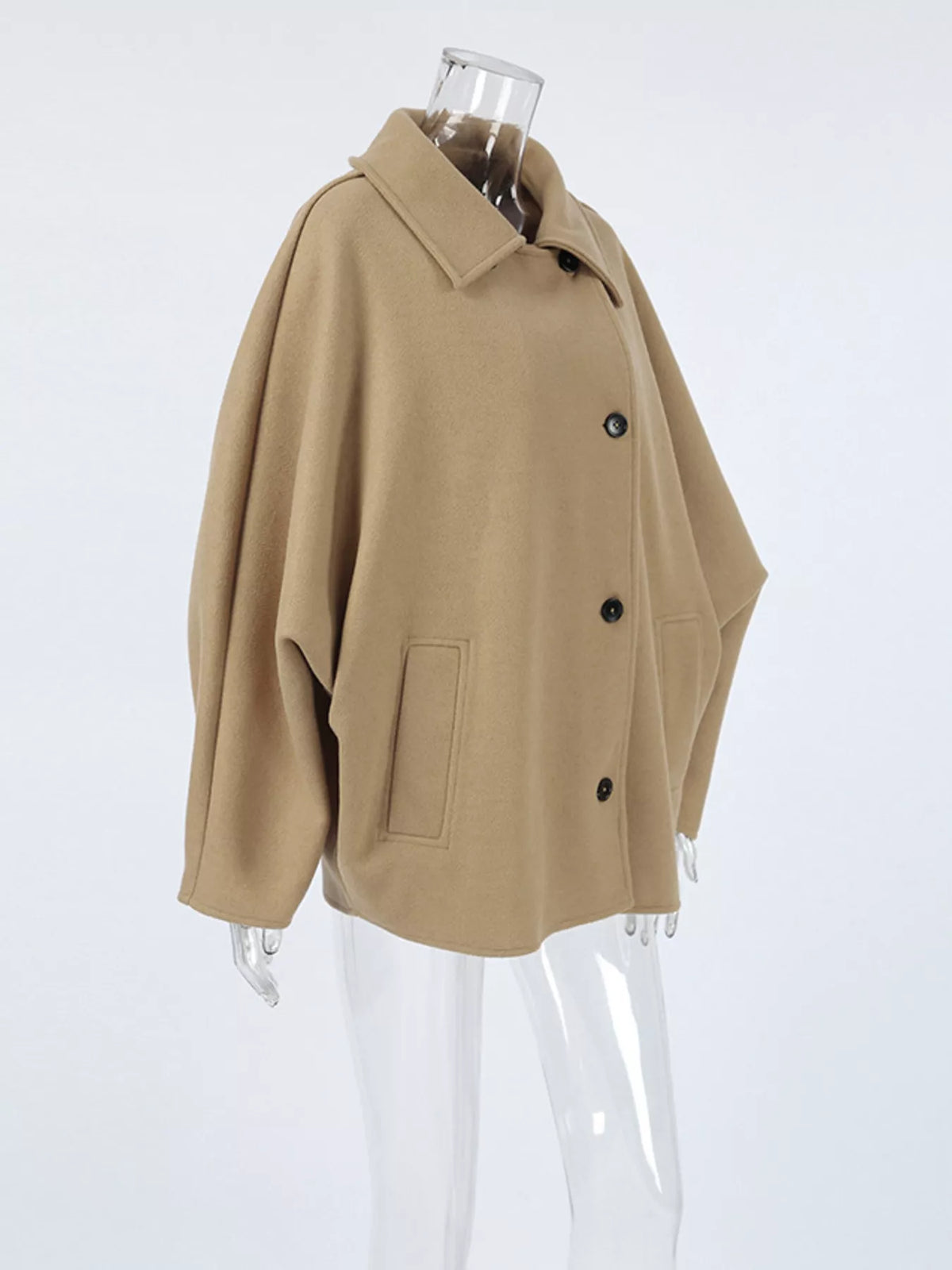 Button Up Long Sleeve Coat - Lilixa.store